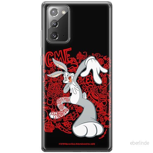ERT GROUP mobiltelefonfodral för Samsung GALAXY NOTE 20 originalt och officiellt licensierat Looney Tunes mönster Bugs 018 anpassad till formen på mobiltelefonen, fodral tillverkad av TPU plast 5905795081843