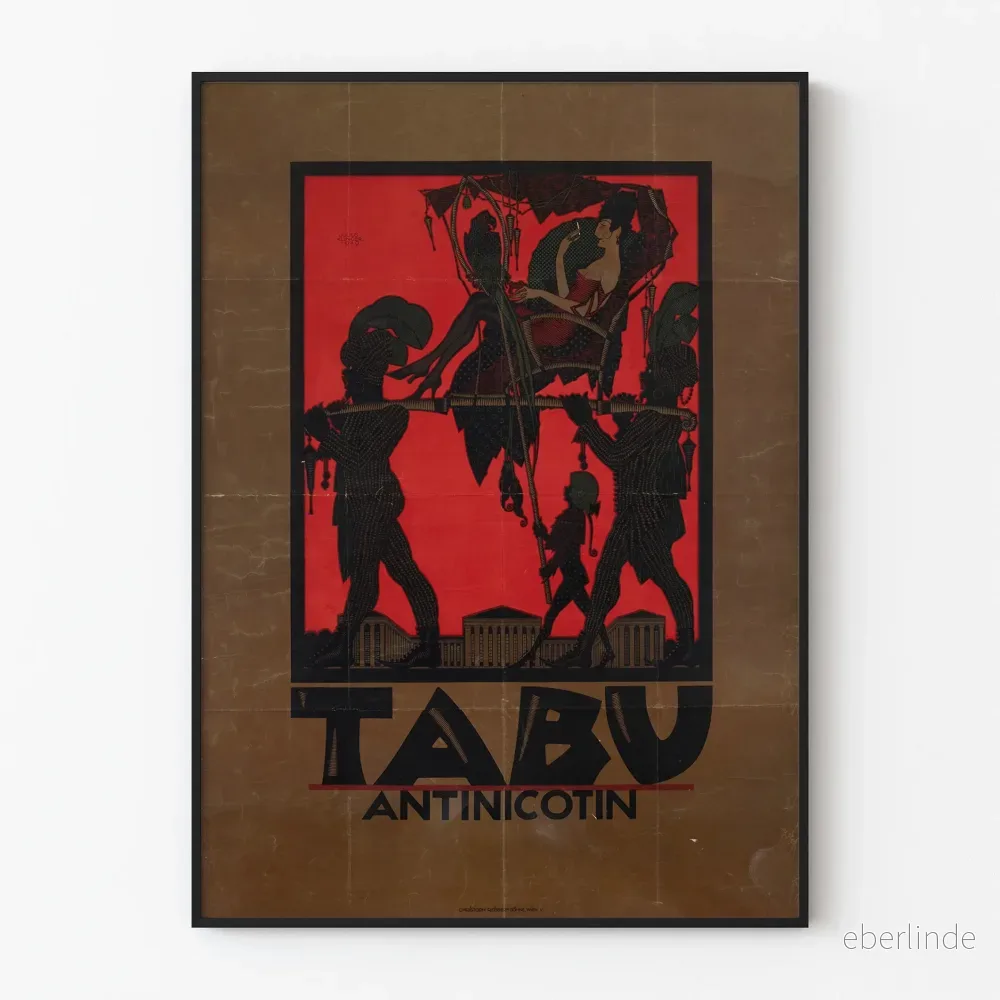 Vintageposter TABU Antinicotine av Julius Klinger