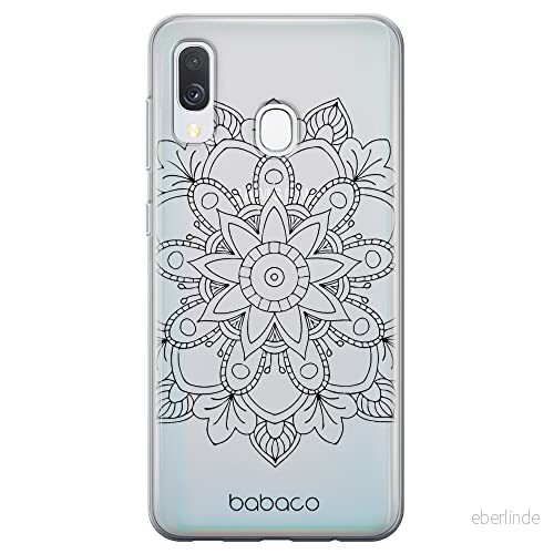 ERT GROUP mobiltelefonfodral för Samsung A40 originalt och officiellt licensierat Babaco mönster Mandalas 006 Vit optimalt anpassad till formen på mobiltelefonen, gedeeltelijk transparant 5904805837586