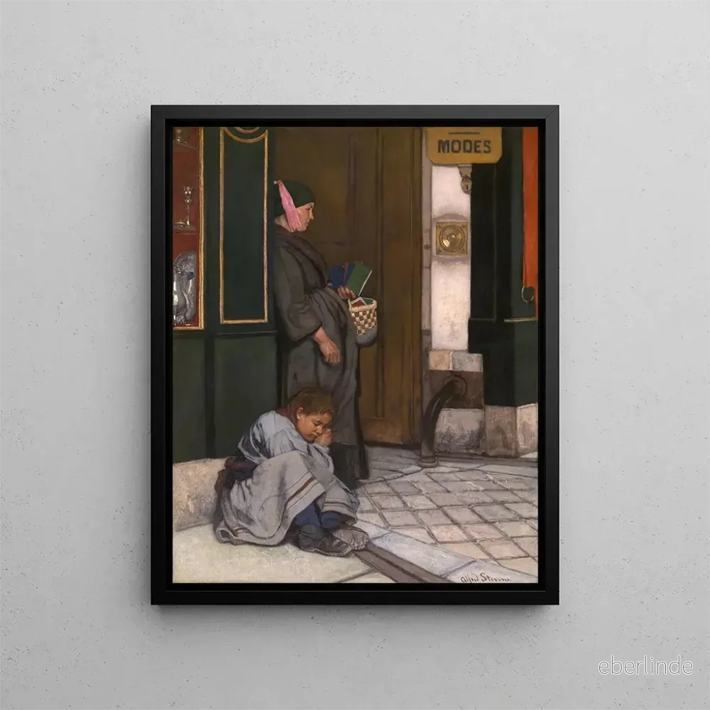 Målning La mendicité tolérée - Alfred Stevens | Konsttryck
