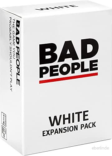 BAD PEOPLE Party Game White Expansion 100 New Question Cards for The Hilarious Adult Card Fun Parties & Board Games Night with Your Group Find Out What Friends Really Think of You 866157000344