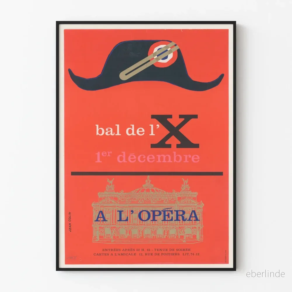Vintageposter Bal på X vid Operan 1966 väggdekoration Vintageposter Bal på X vid Operan 1966 väggdekoration