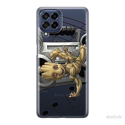 ERT GROUP mobiltelefonfodral för Samsung M53 5G originalt och officiellt licensierat Marvel mönster Groot 004 optimalt anpassad till formen på mobiltelefonen, gedeeltelijk transparant 5905511395124