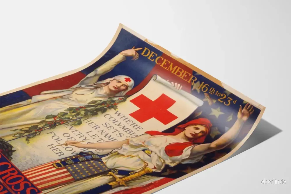 Vintageposter Röda Korset Julröstning December 1918 - Bild 3