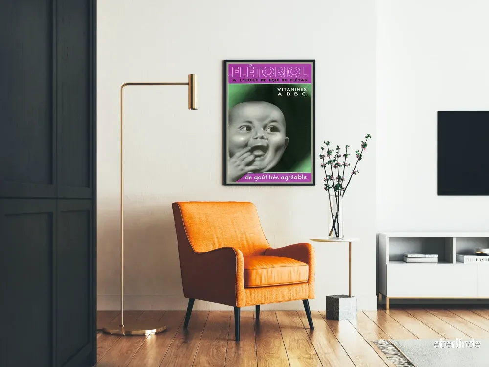 Vintageposter Flétobiol Vitaminer A, D, B, C - Bild 2