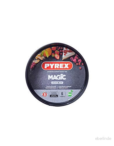 Pyrex MG20BS6 magisk vårform kakform, svart, 20 cm 3426470276412