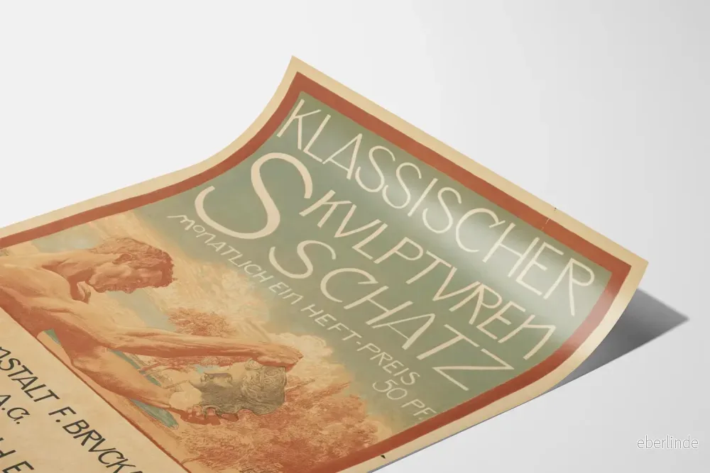 Vintageposter med klassiska skulpturer Tyskland - Bild 3