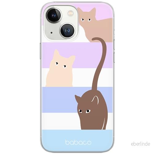 ERT GROUP mobiltelefonfodral för Iphone 13 MINI originalt och officiellt licensierat Babaco mönster Cats 014 optimalt anpassad till formen på mobiltelefonen, fodral tillverkad av TPU plast 5905131096531