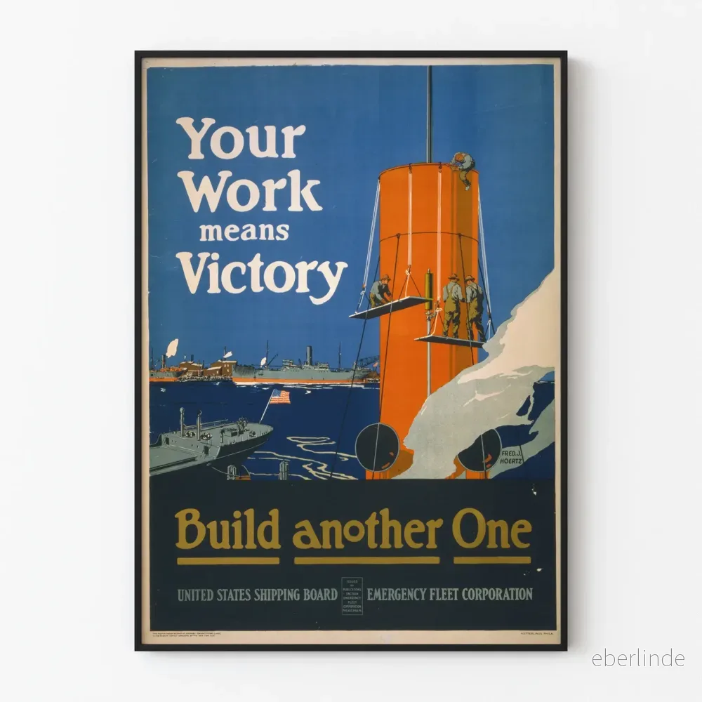 Vintageposter Your Work Means Victory – Industriell Väggdekoration Vintageposter Your Work Means Victory – Industriell Väggdekoration