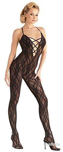Mandy Mystery Lingerie Catsuit ouvert, svart, S/M 4024144000951