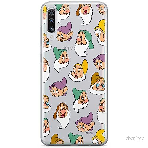 ERT GROUP mobiltelefonfodral för Samsung A70 originalt och officiellt licensierat Disney mönster Snow White and the Seven Dwarfs 015 anpassad till formen på mobiltelefonen, gedeeltelijk transparant 5905131775498