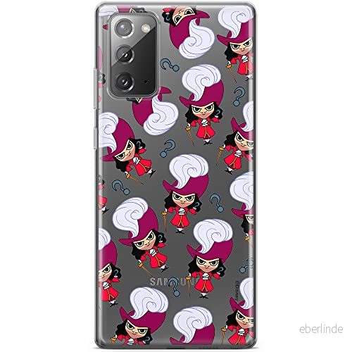 ERT GROUP mobiltelefonfodral för Samsung GALAXY NOTE 20 originalt och officiellt licensierat Disney mönster James Hook 002 optimalt anpassad till formen på mobiltelefonen, gedeeltelijk transparant 5905131452580