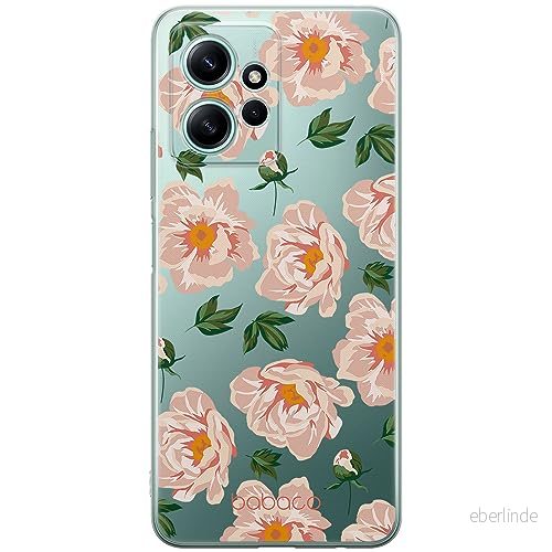 ERT GROUP mobiltelefonfodral för Xiaomi REDMI NOTE 12 4G originalt och officiellt licensierat Babaco mönster Flowers 014 optimalt anpassad till formen på mobiltelefonen, gedeeltelijk transparant 5905511942793