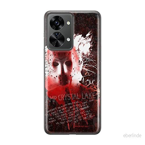 ERT GROUP mobiltelefonfodral för Oneplus NORD 2T 5G originalt och officiellt licensierat Horror mönster Friday the 13th 016 anpassad till formen på mobiltelefonen, fodral tillverkad av TPU plast 5905511277956