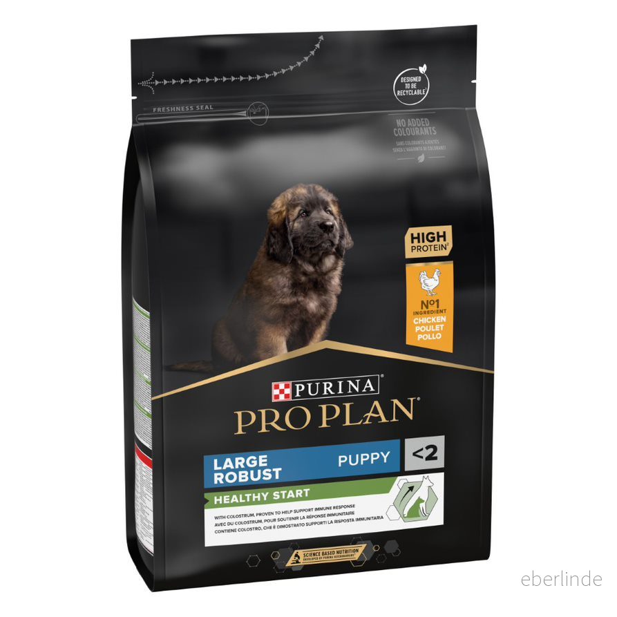 PURINA PRO PLAN Stor robust valpfoder torr med OPTISTART, rik på kyckling, 1 pack (1 x 3 kg) 7613035114647