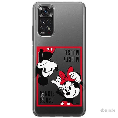 ERT GROUP mobiltelefonfodral för Xiaomi REDMI NOTE 11 4G/ 11S 4G originalt och officiellt licensierat Disney mönster Mickey & Minnie 019, gedeeltelijk transparant 5905511989705