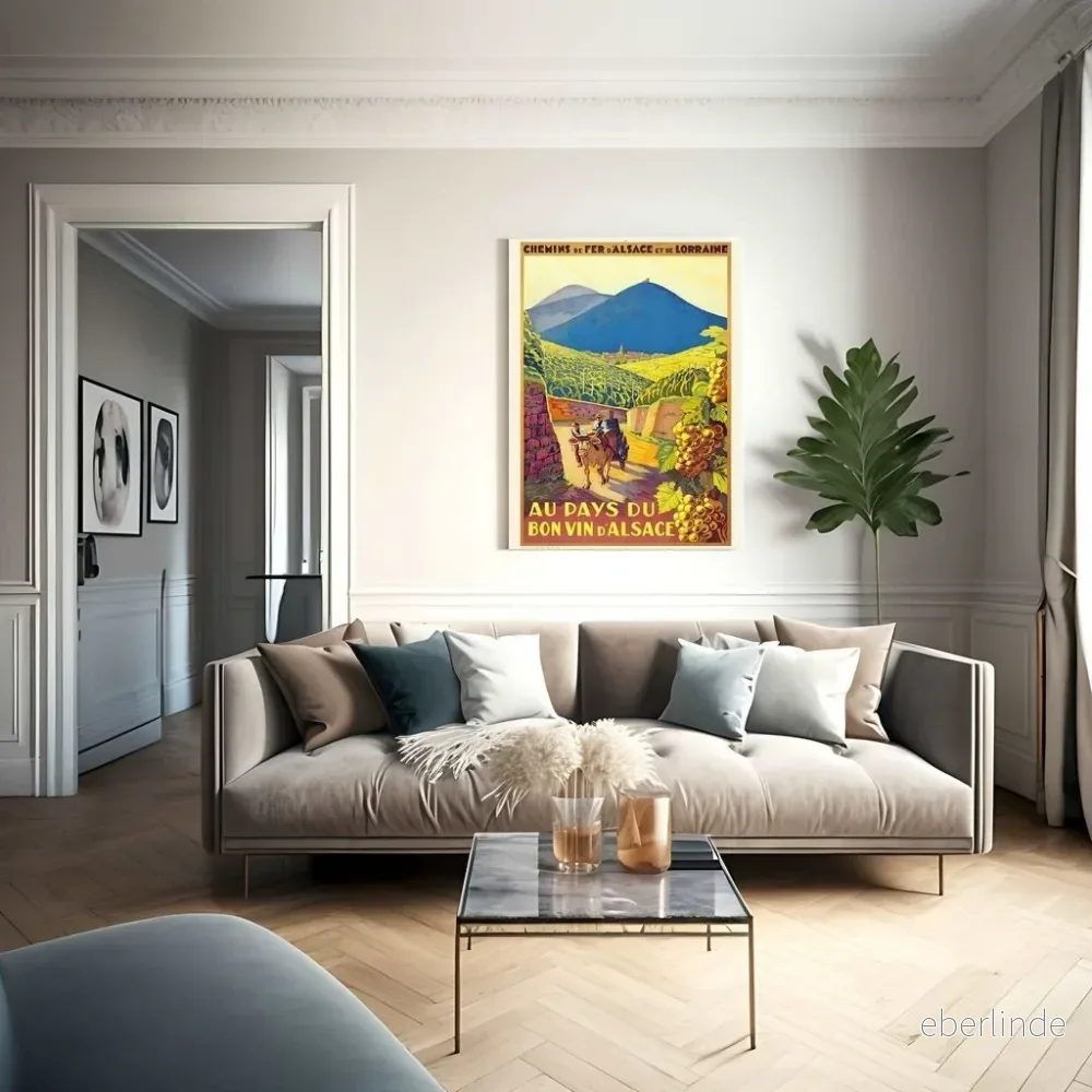 Alsace-viner | Konsttryck av äldre Poster - Bild 2
