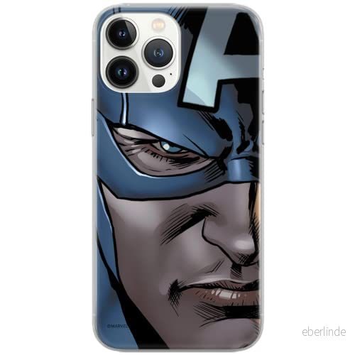 ERT GROUP mobiltelefonfodral för Iphone 13 PRO originalt och officiellt licensierat Marvel mönster Captain America 020 Vit optimalt anpassad, fodral tillverkad av TPU plast 5903932924855