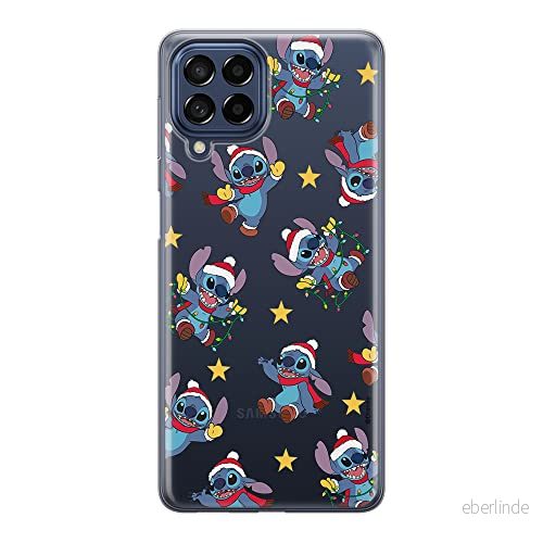 ERT GROUP mobiltelefonfodral för Samsung M53 5G originalt och officiellt licensierat Disney mönster Stich 011 optimalt anpassad till formen på mobiltelefonen, gedeeltelijk transparant 5905511381721