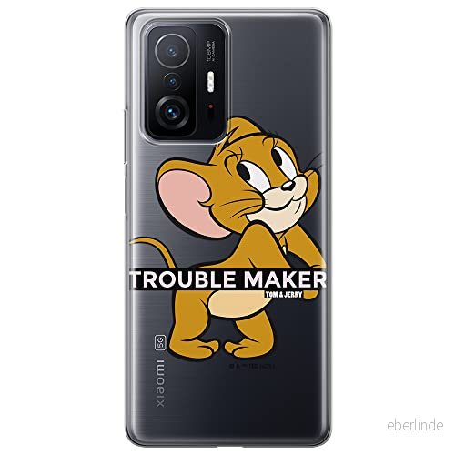 ERT GROUP mobiltelefonfodral för Xiaomi 11T 5G / PRO originalt och officiellt licensierat Tom and Jerry mönster 012 optimalt anpassad till formen på mobiltelefonen, gedeeltelijk transparant 5904805561016