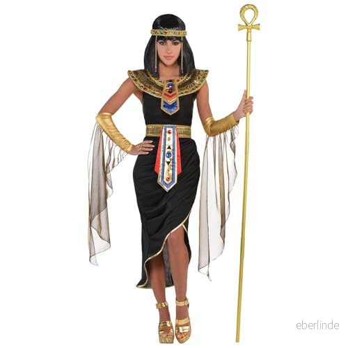 amscan 847815 egyptisk drottningkostym för vuxna kvinnor klädstorlek 36 38 809801781459