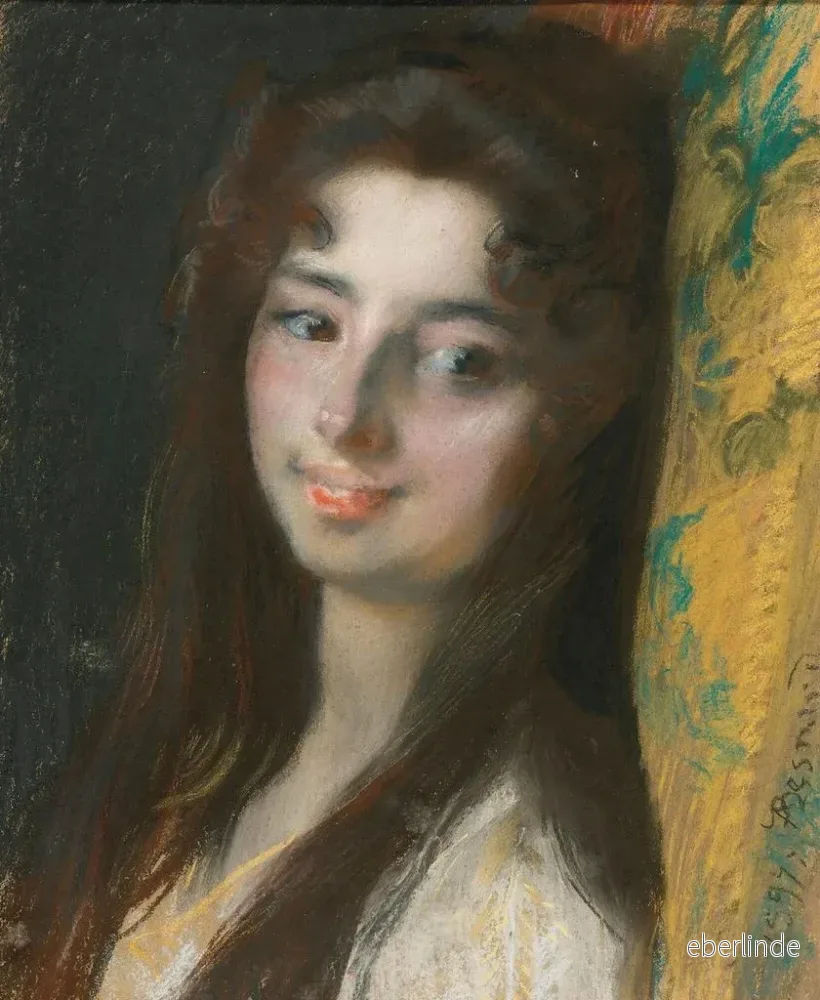 Målning Portrait d'une dame - Albert Besnard | Konsttryck - Bild 2
