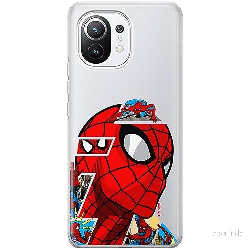 ERT GROUP mobiltelefonfodral för Xiaomi 11 originalt och officiellt licensierat Marvel mönster Spider Man 042 optimalt anpassad till formen på mobiltelefonen, gedeeltelijk transparant 5905795017835