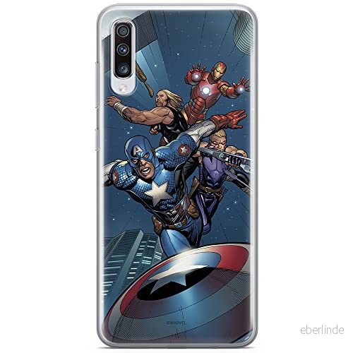 ERT GROUP mobiltelefonfodral för Samsung A70 originalt och officiellt licensierat Marvel mönster Avengers 008 optimalt anpassad till formen på mobiltelefonen, fodral tillverkad av TPU plast 5902980413434