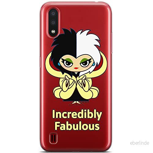ERT GROUP mobiltelefonfodral för Samsung A01 originalt och officiellt licensierat Disney mönster Cruella 006 optimalt anpassad till formen på mobiltelefonen, gedeeltelijk transparant 5905131489982