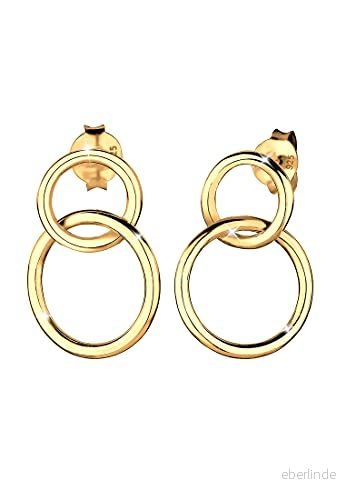 Elli Örhängen damer örhängen cirkel geo basic minimalt lager i 925 sterlingsilver, År rund, utan sten 4050878501785