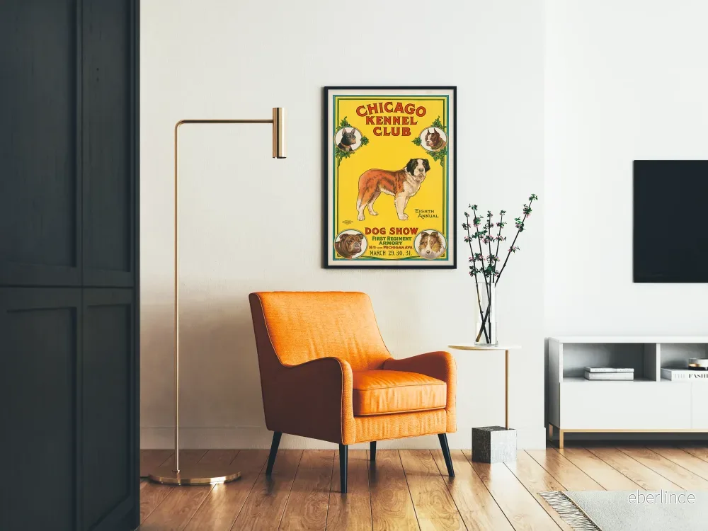 Vintageaffisch för Chicago Kennel Club Hundutställning - Bild 2
