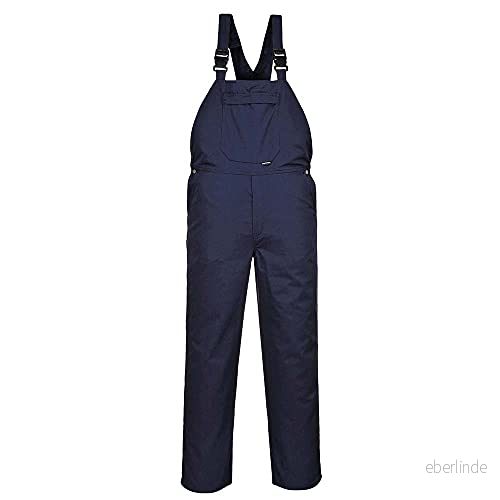 Portwest Burnley arbete Bib & Brace Hose latzbyxa bak påsatt väska Workwear Gr. L, blå Navy Large EU/Large UK 5036108061945