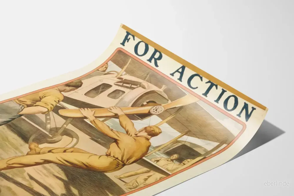 Vintageaffisch för rekrytering av flygtjänst - Flygdekoration för väggar - Bild 3