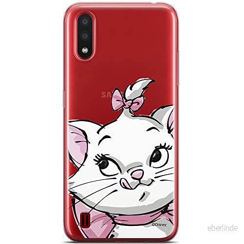 ERT GROUP mobiltelefonfodral för Samsung A01 originalt och officiellt licensierat Disney mönster Marie 001 optimalt anpassad till formen på mobiltelefonen, gedeeltelijk transparant 5904805424489