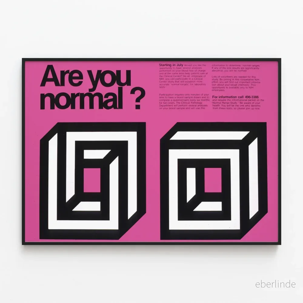 Postersdesign 'Är du normal?' Konstoptik och typografi