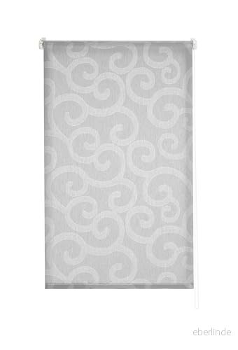 Estoralis Ornella Modern design rullgardin genomskinlig nätgardin, färg grå 130 x 255 cm (bredd/höjd) tygstorlek 127 250 fönster och dörrgardiner 8432404908491
