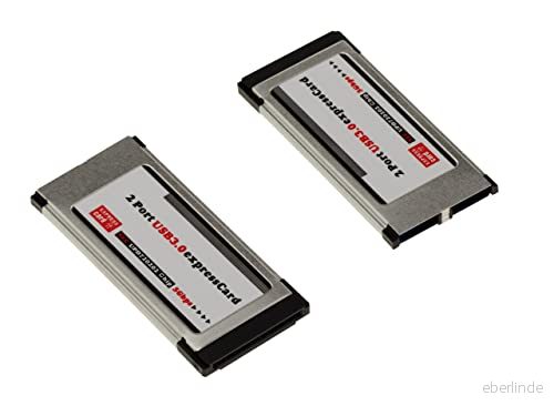 Express Card 34 mm EXPRESSCARD till USB 3.0 2 x Superspeed 5G USB3 portar CHIPSET FL1100 slimmad 3760306793200