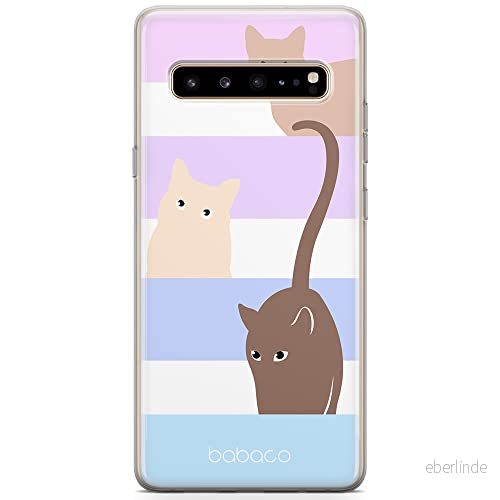 ERT GROUP mobiltelefonfodral för Samsung S10 5G originalt och officiellt licensierat Babaco mönster Cats 014 optimalt anpassad till formen på mobiltelefonen, fodral tillverkad av TPU plast 5905131095695