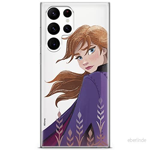 ERT GROUP mobiltelefonfodral för Samsung S22 ULTRA originalt och officiellt licensierat Disney mönster Anna 002 optimalt anpassad till formen på mobiltelefonen, gedeeltelijk transparant 5904805278150