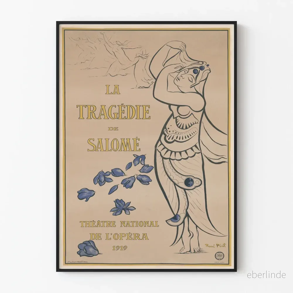 Vintageposter av Salomés tragedi - Nationalteatern för Opera 1919