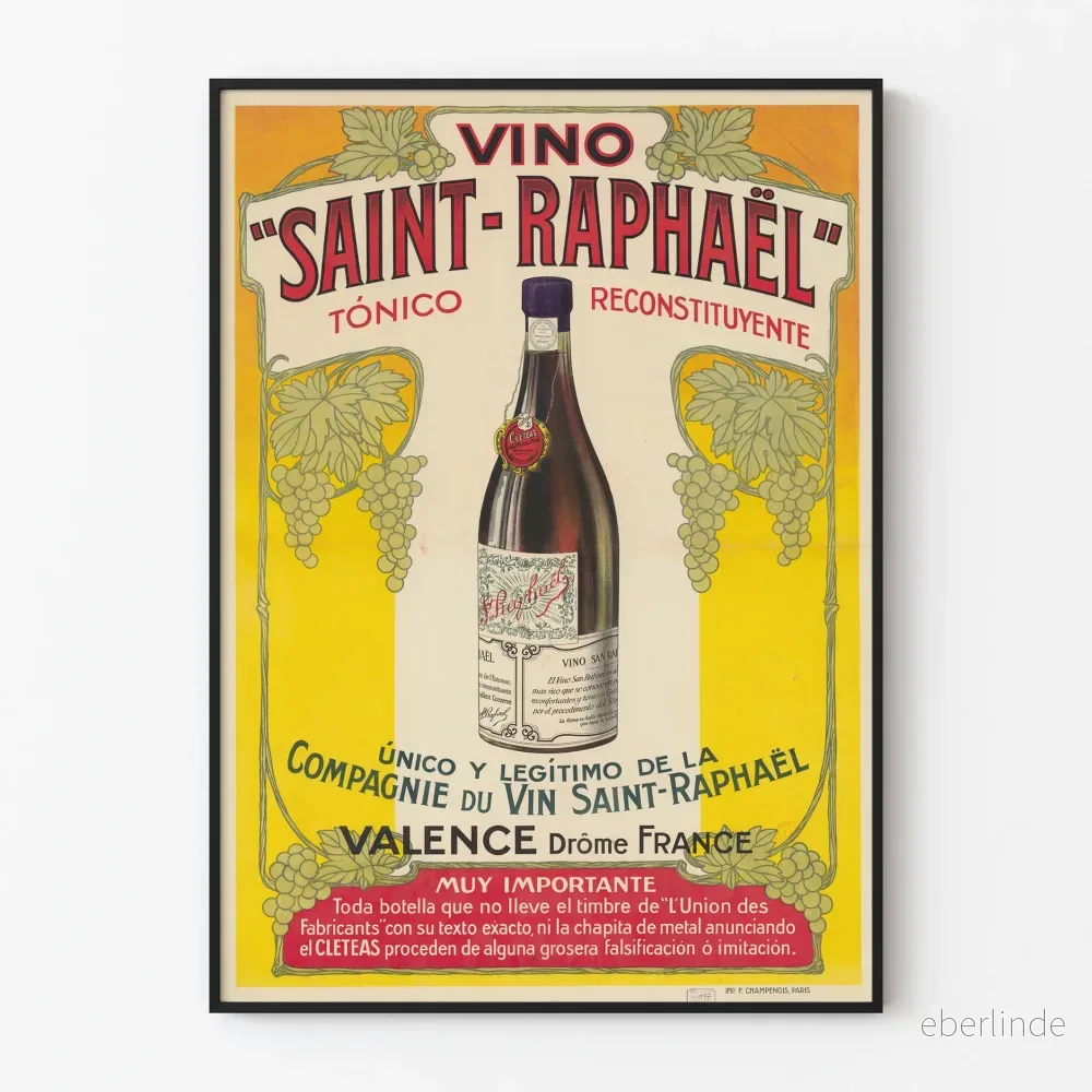 Vintageposter för vin Saint-Raphaël Tonique Reconstituant