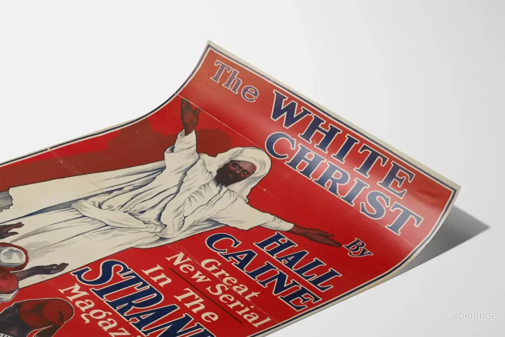Vintageposter The White Christ av Hall Caine - Retro väggdekoration - Bild 3