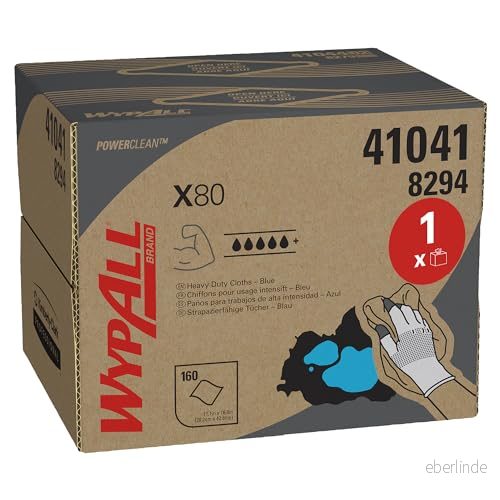 WypAll, 8294, X80 BRAG låddukar, 1 lager, blå, låda x 160 dukar 5033848041961