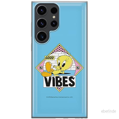 ERT GROUP mobiltelefonfodral för Samsung S23 ULTRA originalt och officiellt licensierat Looney Tunes mönster Tweety 013 anpassad till formen på mobiltelefonen, fodral tillverkad av TPU plast 5905795094898