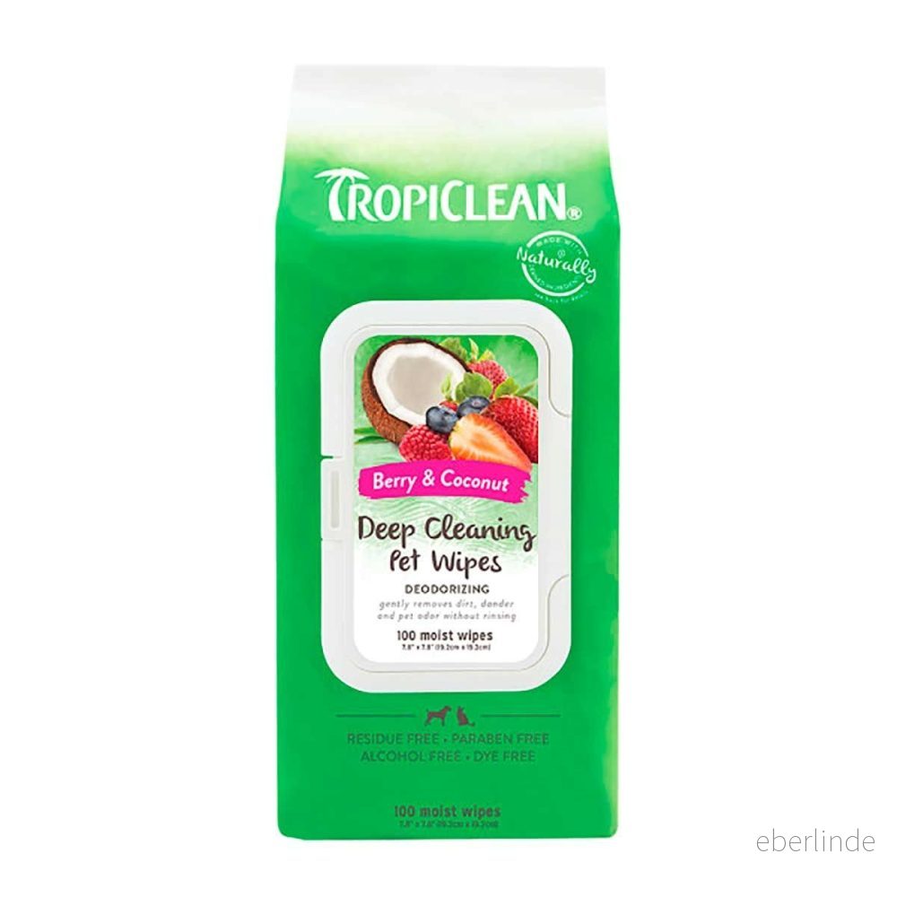 Tropiclean Deep Cleaning Wipes 100 st 645095010109