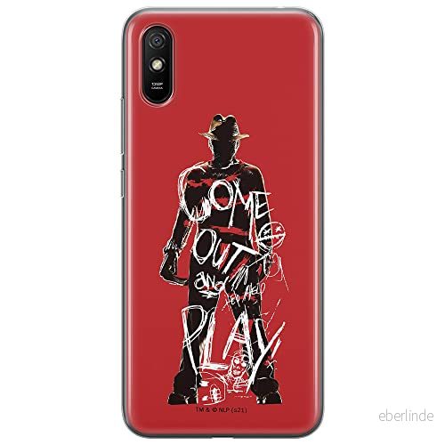 ERT GROUP mobiltelefonfodral för Xiaomi REDMI 9A originalt och officiellt licensierat Horror mönster Nightmare of Elm Street 006 anpassad till formen på mobiltelefonen, fodral tillverkad av TPU plast 5905511083175