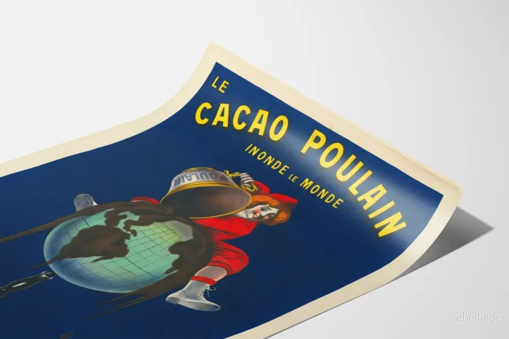 Vintageposter Le Cacao Poulain Väggdekoration - Bild 3