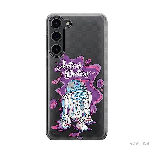 ERT GROUP mobiltelefonfodral för Samsung S23 PLUS originalt och officiellt licensierat Star Wars mönster R2D2 002 optimalt anpassad till formen på mobiltelefonen, gedeeltelijk transparant 5905511447663