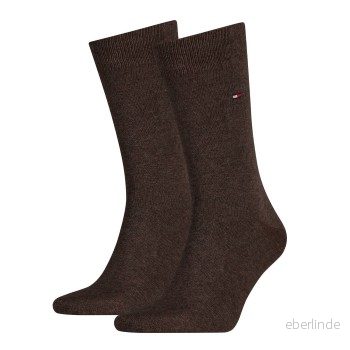 Tommy Hilfiger Klassiska strumpor för män - 2-pack - Kensington brun - EU 39-42 8718824204987
