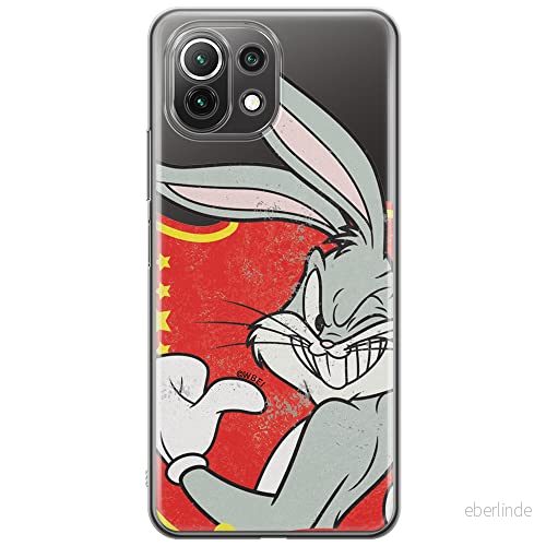 ERT GROUP mobiltelefonfodral för Xiaomi 11 LITE 4G/5G originalt och officiellt licensierat Looney Tunes mönster Bugs 010, gedeeltelijk transparant 5903932702705